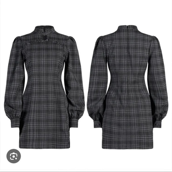 NWT Punk Rave Plaid Heart Cut Out Mini Dress | Small - Picture 3 of 10